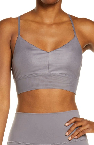 Shop Alo Yoga Yoga Bra In Purple Dusk