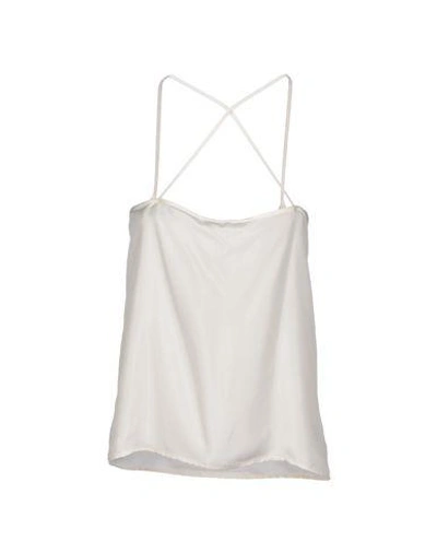 Shop Dsquared2 Silk Top In Ivory