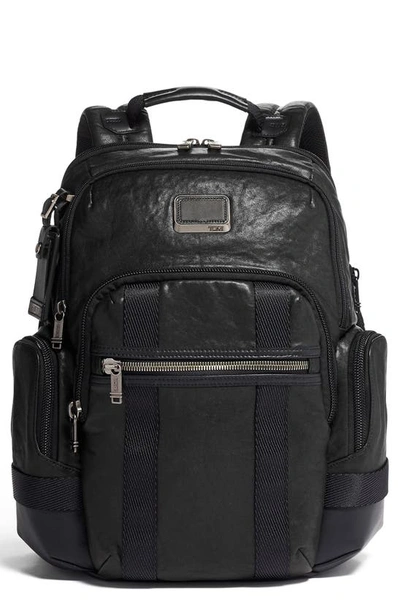 Shop Tumi Alpha Bravo Backpack In Black Leather