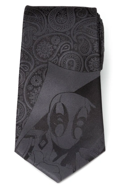 Shop Cufflinks, Inc . X Marvel Deadpool Paisley Silk Tie In Black
