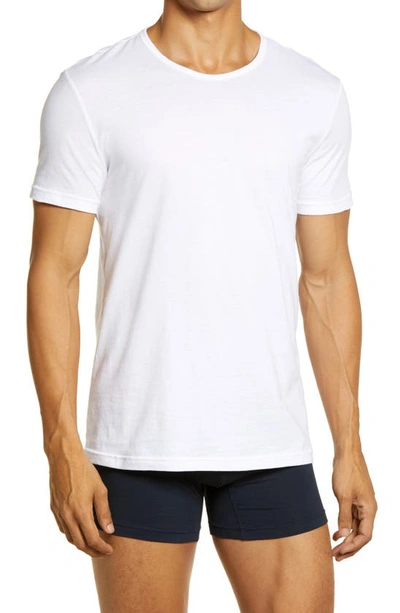Shop Emporio Armani 3-pack Cotton Crewneck T-shirts In White/ White/ White