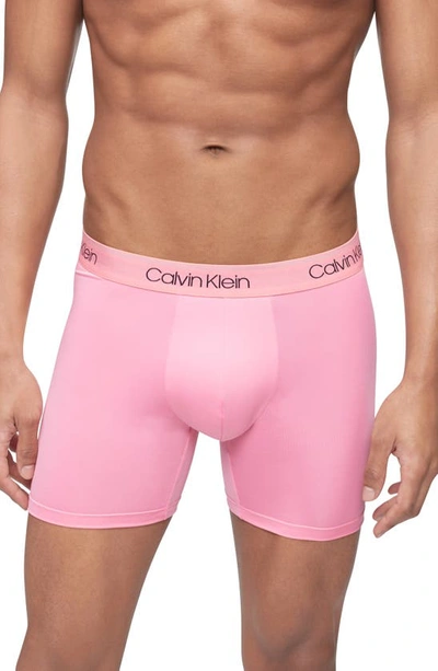 Shop Calvin Klein 3-pack Microfiber Boxer Briefs In Blue/ Pink/ White