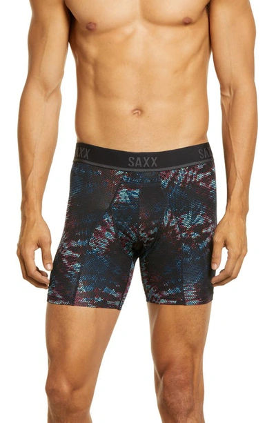 Shop Saxx Kinetic Hd Boxer Briefs In Blue Sky Explosion
