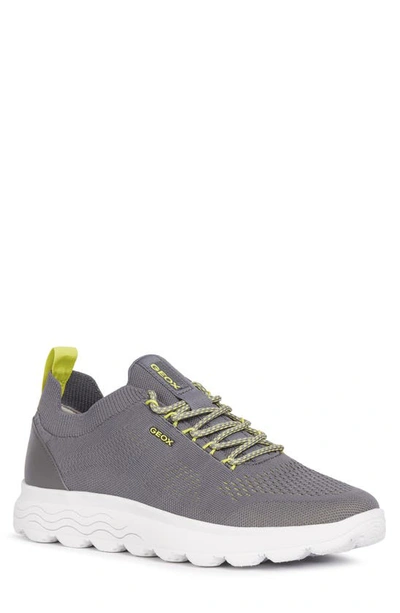 Shop Geox Spherica Sneaker In Dark Grey