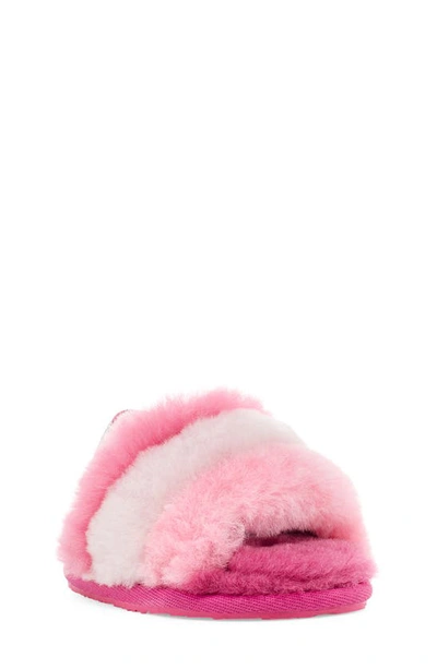 Shop Ugg Infant Girl's  Fluff Yeah Genuine Shearling Slide Sandal In Pink Multi