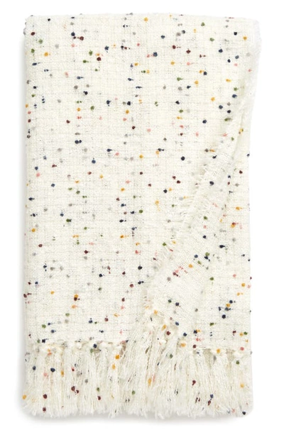 Bp. . Confetti Nep Fringe Throw Blanket In Ivory Multi