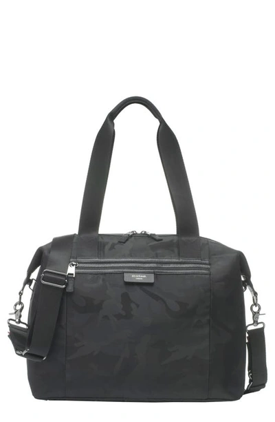 Shop Storksak Stevie Lux Diaper Bag In Camo Black