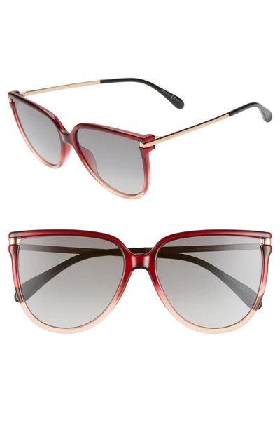 Shop Givenchy 58mm Gradient Cat Eye Sunglasses In Red Pink