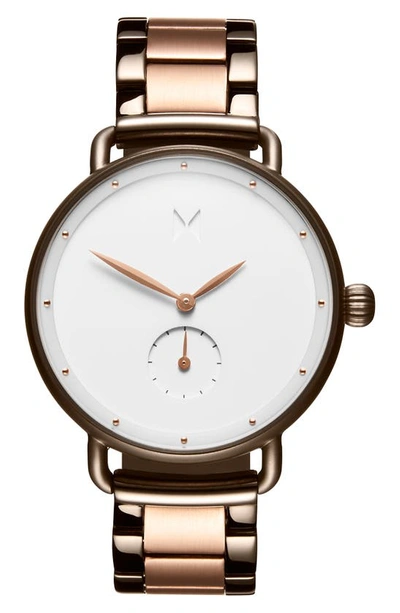 Shop Mvmt Bloom Bracelet Watch, 36mm In Rose Gold/ White/ Grey