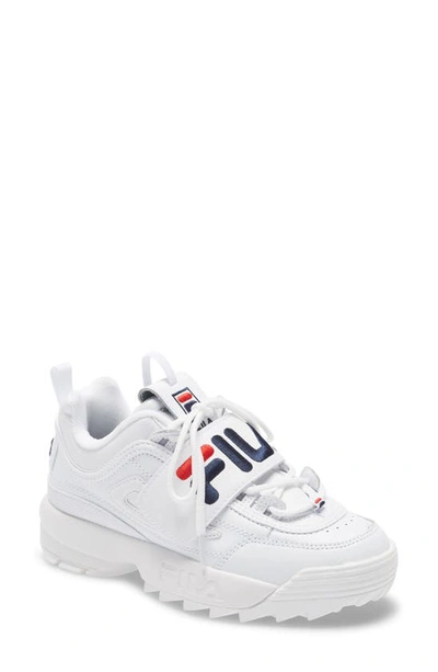 Shop Fila Disruptor Ii Appliqué Sneaker In White/ Navy/ Red