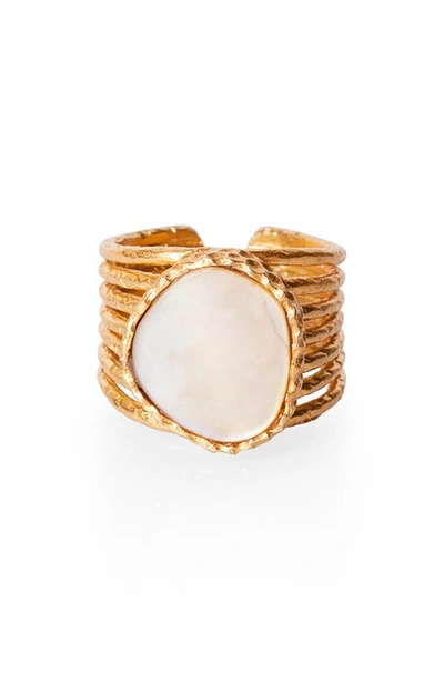 Christina Greene Open Ring In Pearl