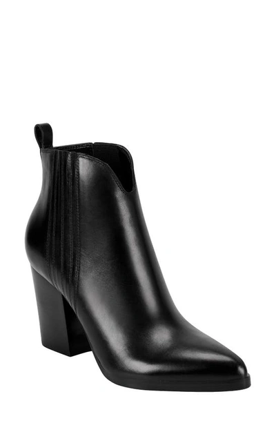 Shop Marc Fisher Ltd Annabel Bootie In Black Leather