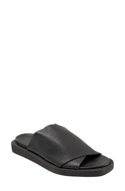 Shop Bueno Jesse Slide Sandal In Black Leather