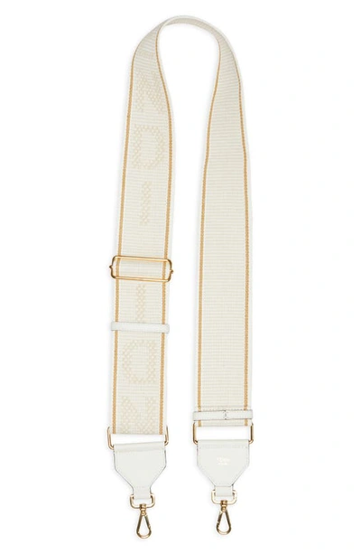 Shop Fendi Strap You Logo Woven Bag Strap In Bco Garza