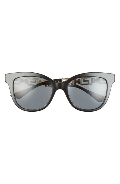Shop Versace 54mm Cat Eye Sunglasses In Black/ Dark Grey