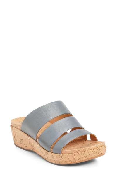 Shop Kork-easer Menzie Wedge Slide Sandal In Navy Leather
