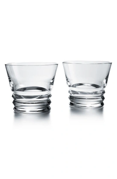 Shop Baccarat Vega Set Of 2 Lead Crystal Double Old Fashioned Glasses In Clear