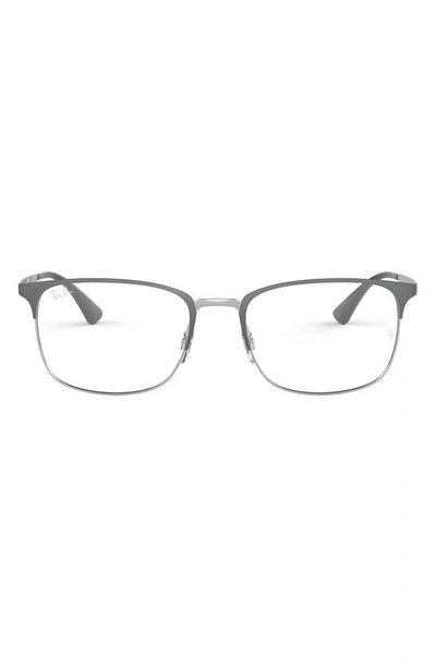 Shop Ray Ban 52mm Optical Glasses In Grey Silver