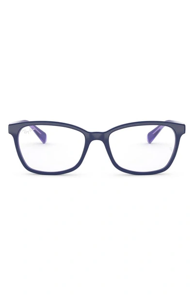 Shop Ray Ban 54mm Square Optical Glasses In Blue