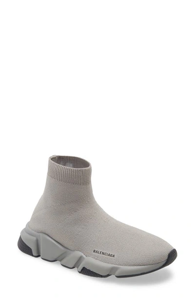 Shop Balenciaga Kids' Speed Sock Sneaker In Grey/ Black