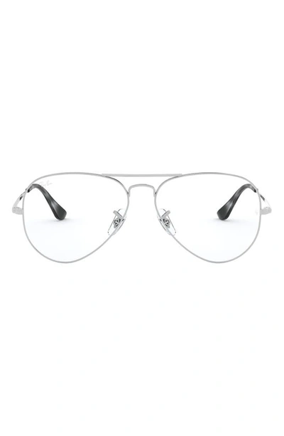 Shop Ray Ban 58mm Optical Glasses In Silver