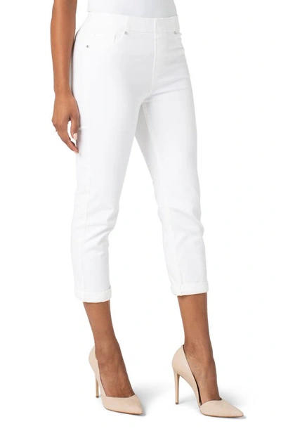 Shop Liverpool Chloe Pull-on Crop Skinny Jeans In Bright White