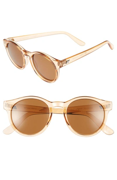 Shop Le Specs Hey Macarena 51mm Polarized Retro Sunglasses In Blonde