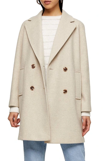 Shop Topshop Soul Coat In Oatmeal