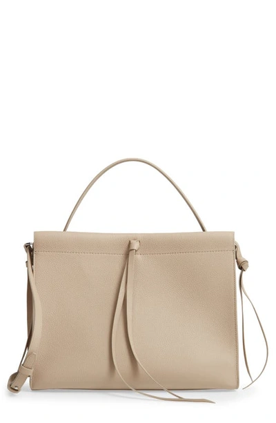 Shop Hugo Boss Katlin Small Leather Tote In Light/ Pastel Brown
