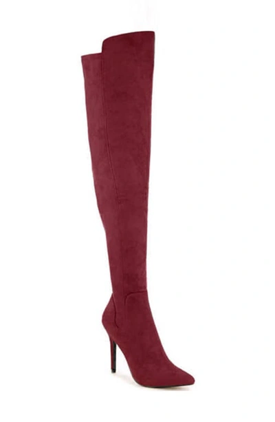 Shop Charles By Charles David Penalty Over The Knee Boot In Burgundy