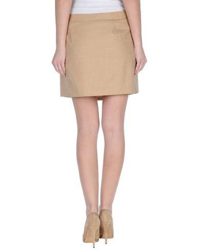 Shop Tommy Hilfiger Mini Skirt In Sand