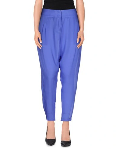 Shop Just Cavalli Casual Pants In Purple