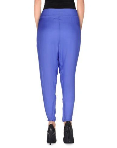 Shop Just Cavalli Casual Pants In Purple