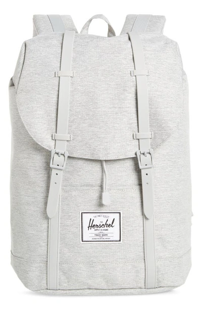 Shop Herschel Supply Co Retreat Backpack In Light Grey Crosshatch/ Grey