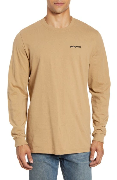 Shop Patagonia Responsibili-tee Long Sleeve T-shirt In Bearfoot Tan