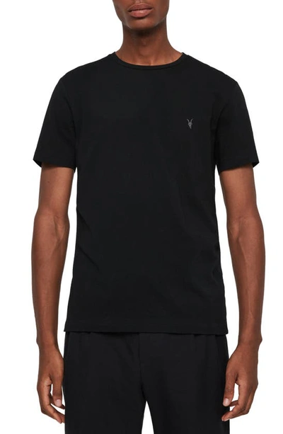 Shop Allsaints Tonic Slim Fit Crewneck T-shirt In Jet Black