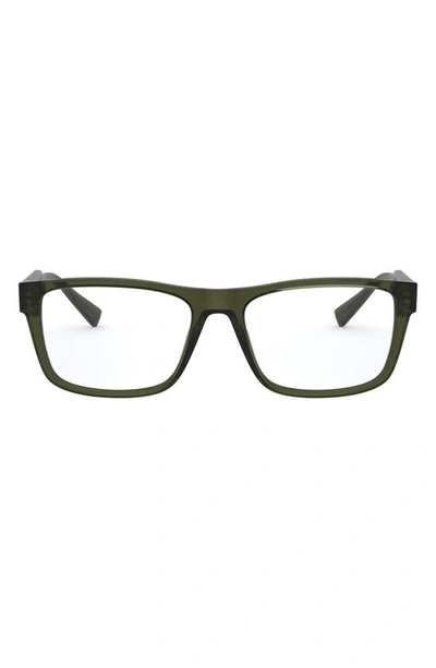 Shop Versace 55mm Optical Glasses In Trans Green