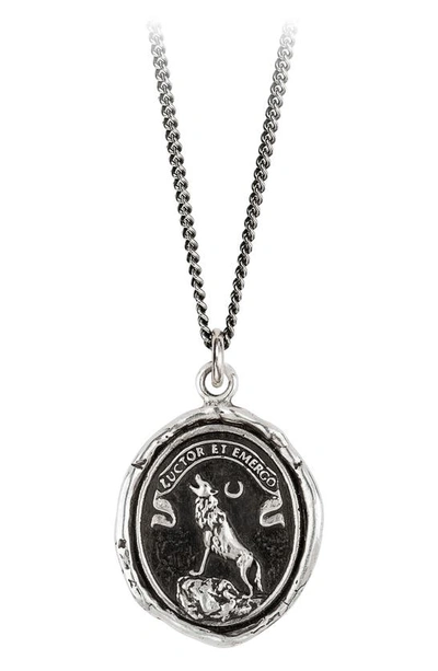 Shop Pyrrha Struggle & Emerge Pendant Necklace In Silver