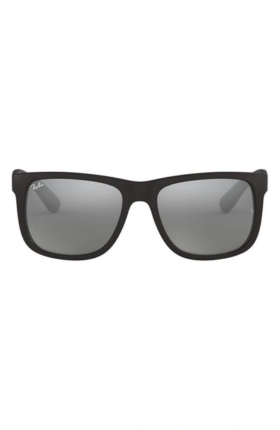 Shop Ray Ban Justin 54mm Rectangular Sunglasses In Grey Mirror