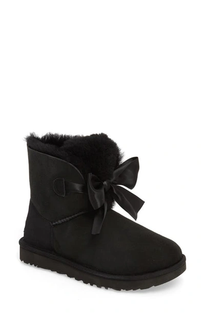Shop Ugg Mini Gita Bow Boot In Black