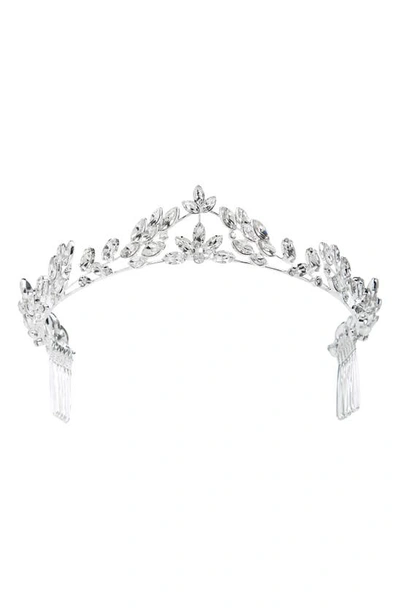 Shop Brides And Hairpins Brides & Hairpins Venice Crown Comb In Classic Silver