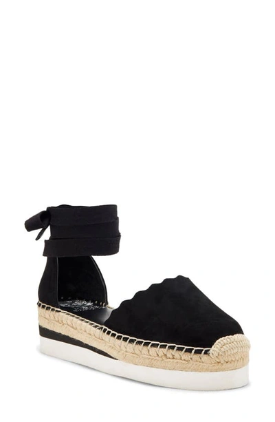 Shop Vince Camuto Brittie Platform Espadrille Sandal In Black Suede