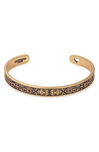 Shop Alex And Ani Calavera Cuff In Gold