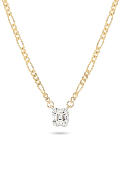 Shop Stone And Strand Shield Of Strength Diamond Pendant Necklace In Yellow Gold