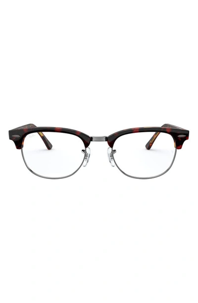 Shop Ray Ban 5154 51mm Optical Glasses In Trans Red