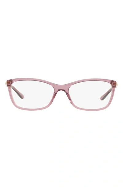 Shop Versace 54mm Optical Glasses In Trans Purple