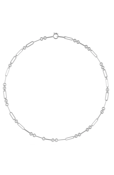 Shop Spinelli Kilcollin Andromeda Petite Chain Link Necklace In Sterling Silver