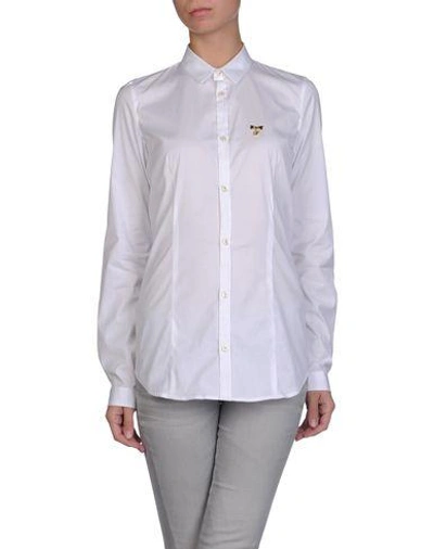 Shop Dsquared2 Long Sleeve Shirt In White