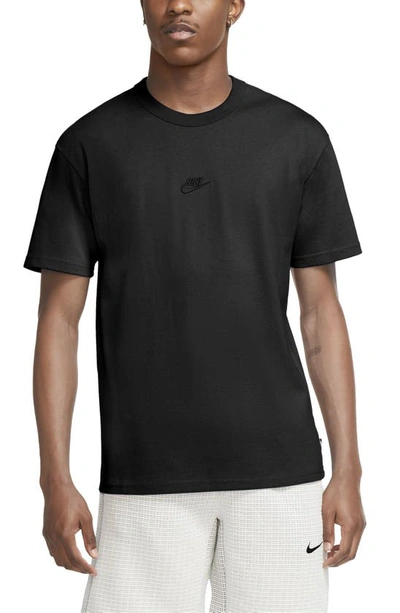 Shop Nike Sportswear Oversize Embroidered Logo T-shirt In Black
