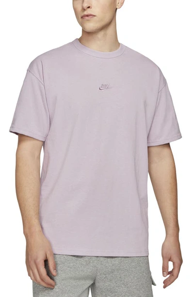 Shop Nike Sportswear Oversize Embroidered Logo T-shirt In Iced Lilac